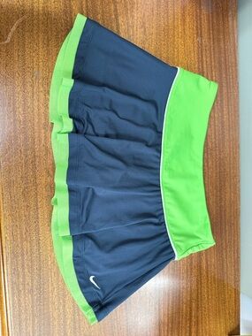 Nike Navy and Lime Athletic Skort